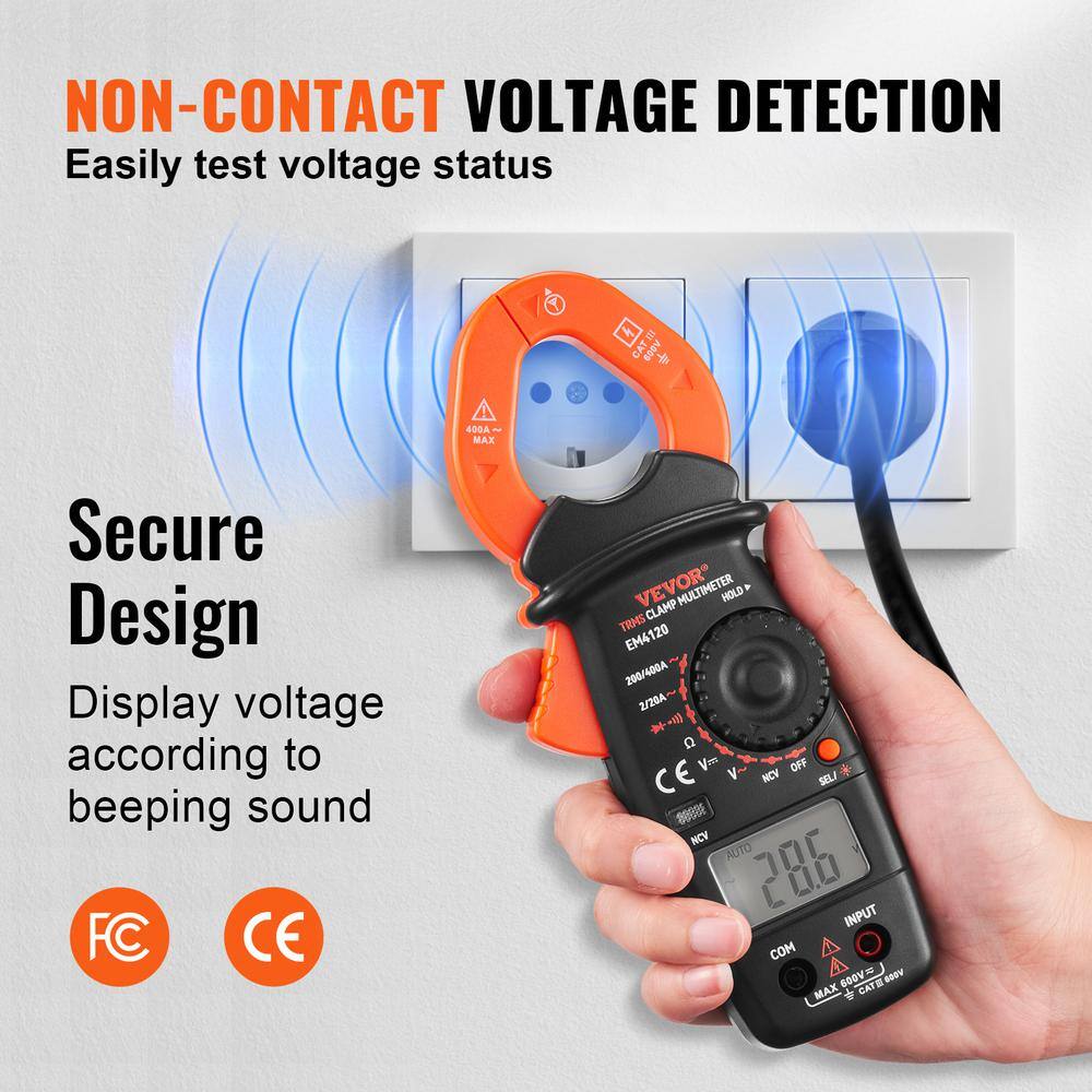 VEVOR Digital Clamp Meter with True RMS and NCV Detection