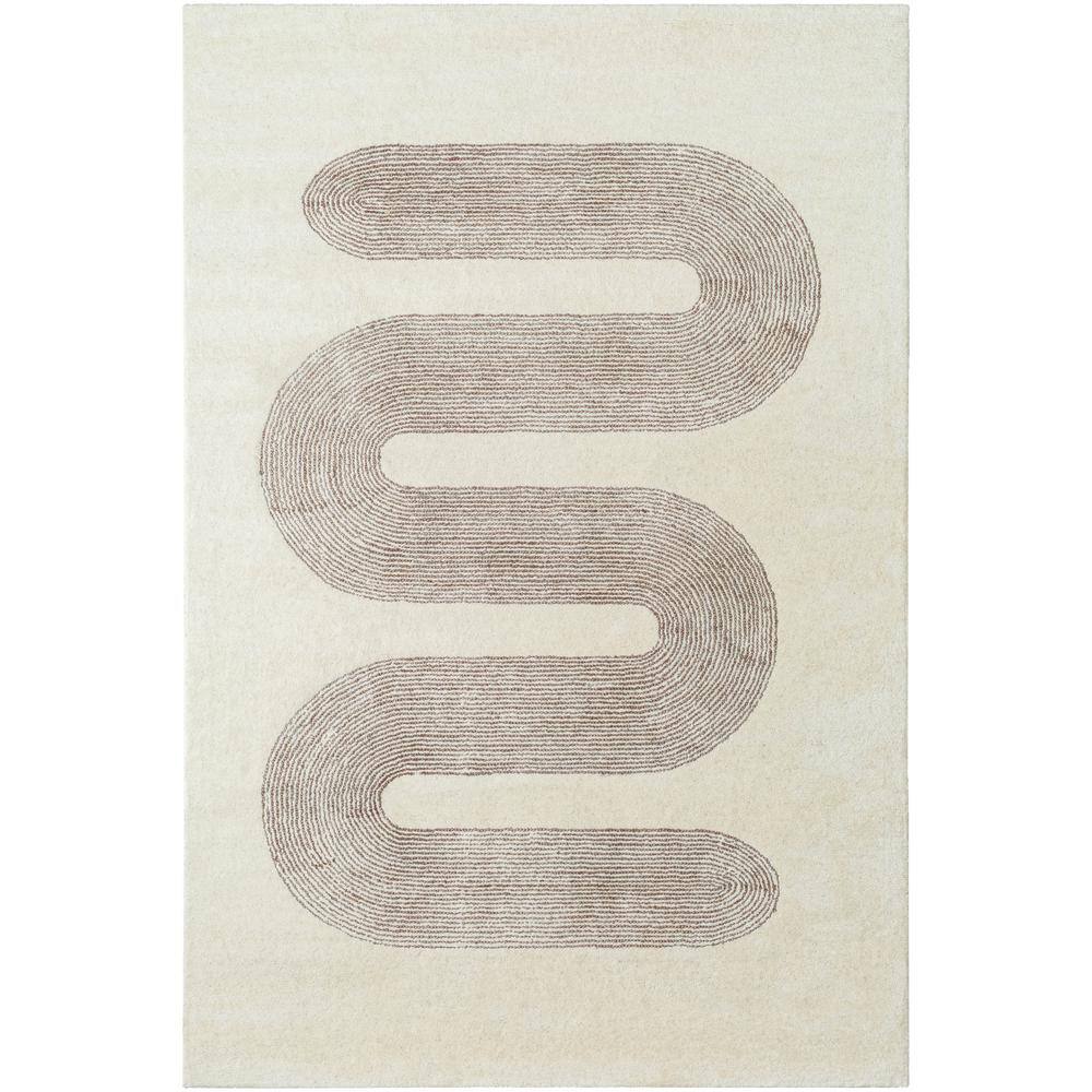 Carolena Off-White/Brown 2 ft. x 3 ft. Modern Indoor Area Rug price history on PriceWatchPro