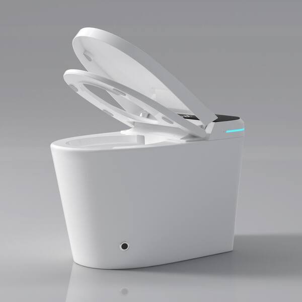 Unbranded Modern Smart Toilet with Built-In Bidet Seat, 1.28 GPF, White, Auto Open/Close