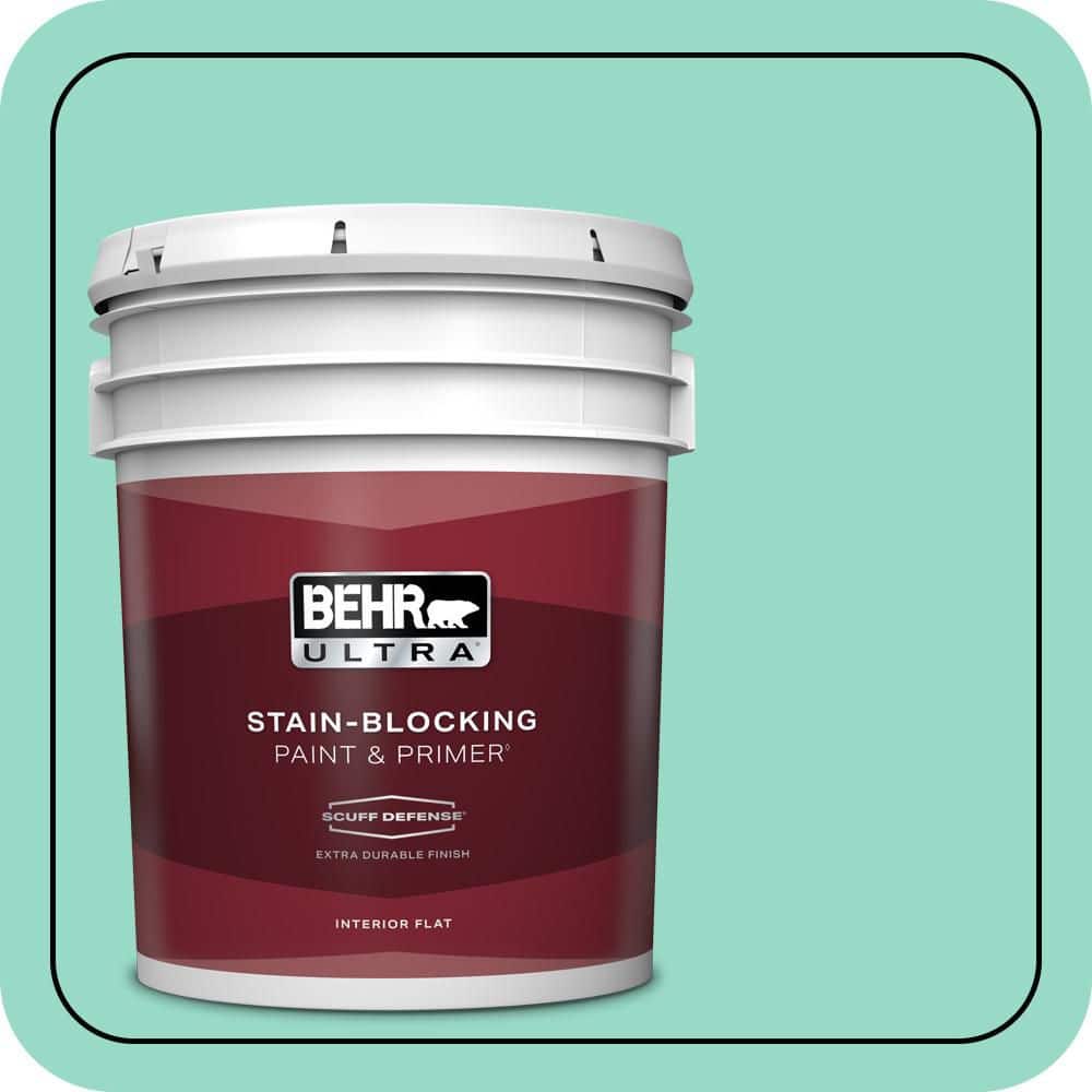5 gal. #MQ4-17 Pageant Green Extra Durable Flat Interior Paint & Primer price history on PriceWatchPro