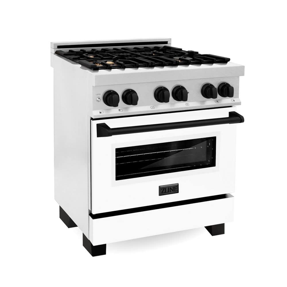 Autograph 30 in. Legacy Dual Fuel Range with 4 Burners and Electric Oven in Satin Steel with White and Black Accents price history on PriceWatchPro