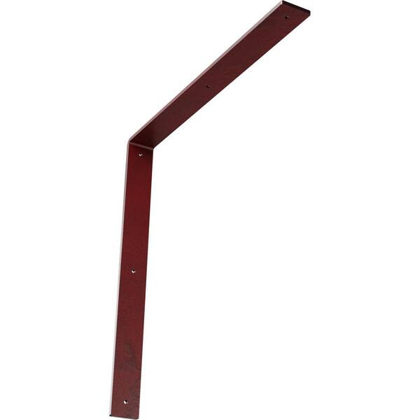 Ekena Millwork 20 in. x 2 in. x 20 in. Steel Hammered Bright Red Hamilton Bracket
