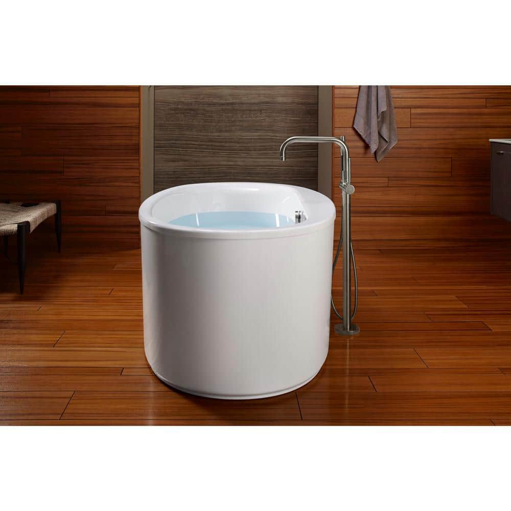 Sunstruck 66" White Acrylic Freestanding Soaking Bathtub