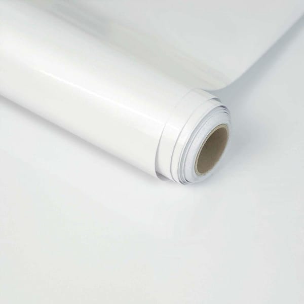 Twinkle Pearl White Vinyl Peel & Stick Wallpaper Roll Glossy White Self Adhesive Contact Paper (Covers 30.78 sq. ft. )