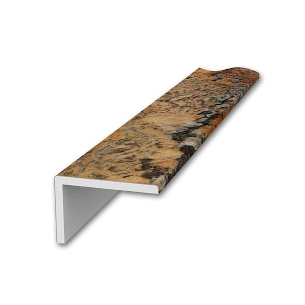 FlexStone 3 in. x 96 in. Remodel Trim with 2 in. Lip in Crema Bordeaux