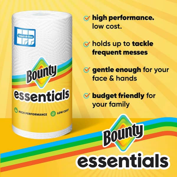 Essentials Select-A-Size White Paper Towel Roll (12 Double Rolls)