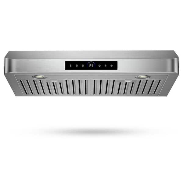 30 in. 900CFM Ducted Under Cabinet Range Hood in Stainless Steel with Gesture Control and 2-LED Lights