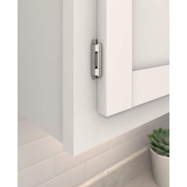 Polished Chrome 3/8 in. (10 mm) Inset Double Demountable, Cabinet Hinge (2-Pack)