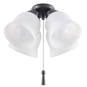 Gazelle 4-Light LED Natural Iron Universal Ceiling Fan Light Kit