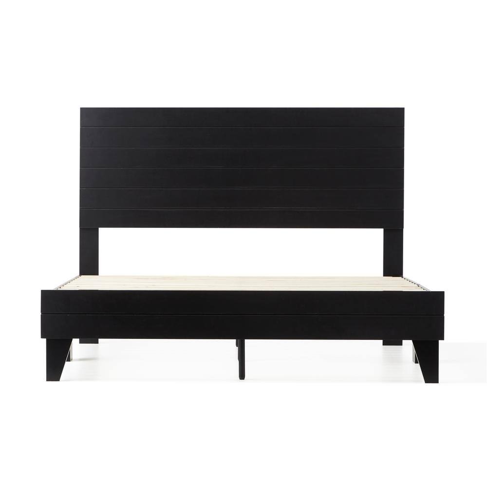 GTIN 195425002330 product image for Brookside Sophia Black California King Shiplap Wood Panel Platform Bed Frame | upcitemdb.com