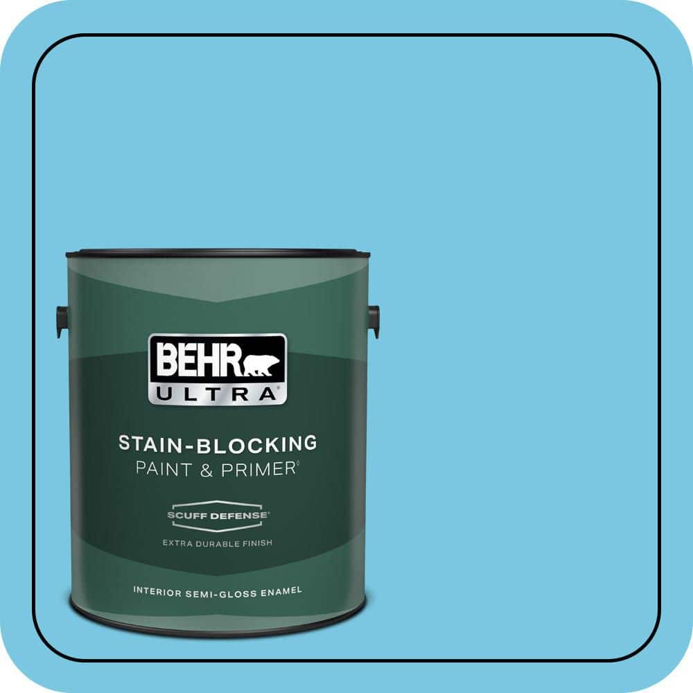1 gal. #530B-4 Bliss Blue Extra Durable Semi-Gloss Enamel Interior Paint & Primer price history on PriceWatchPro