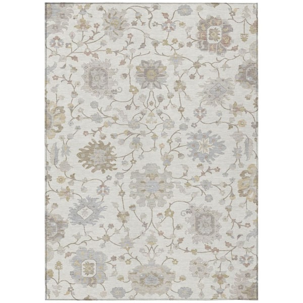 Chantille Machine Washable Indoor/Outdoor Abstract ACN2930 Ivory 10 ft. x 14 ft. Area Rug