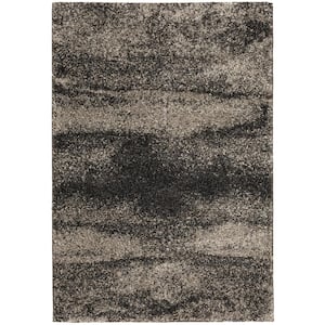 Stormy Charcoal 5 ft. x 8 ft. Abstract Area Rug