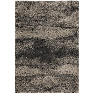 Stormy Charcoal 10 ft. x 12 ft. Abstract Area Rug