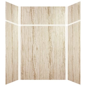Expressions 48 in. x 60 in. x 96 in. 4-Piece Easy Up Adhesive Alcove Shower Wall Surround in Sorento