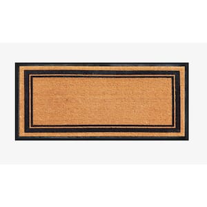A1HC Natural Coir and Rubber Hand Flocked 30 in. x 60 in. Thin Profile Front Door Mat Long Lasting Front Door Entry Mats
