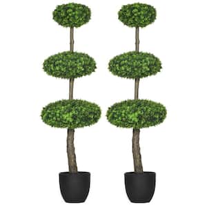 3 .6 ft. Green Artificial Boxwood Tree in Pot