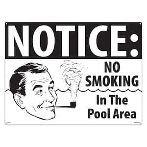 Retro No Smoking Swimming Pool and Spa Sign