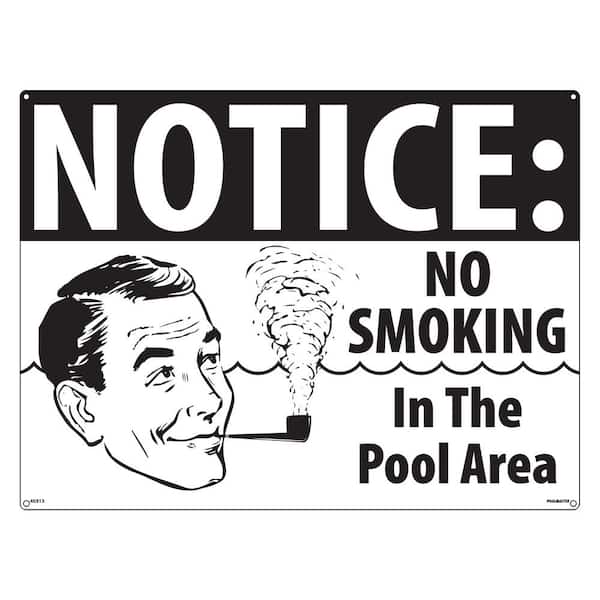 Poolmaster Retro No Smoking Swimming Pool and Spa Sign