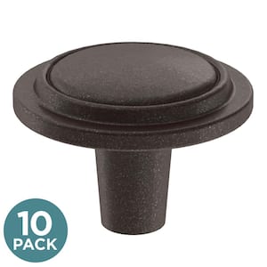 Top Ring 1-1/4 in. (31 mm) Classic Cocoa Bronze Round Cabinet Knobs (10-Pack)