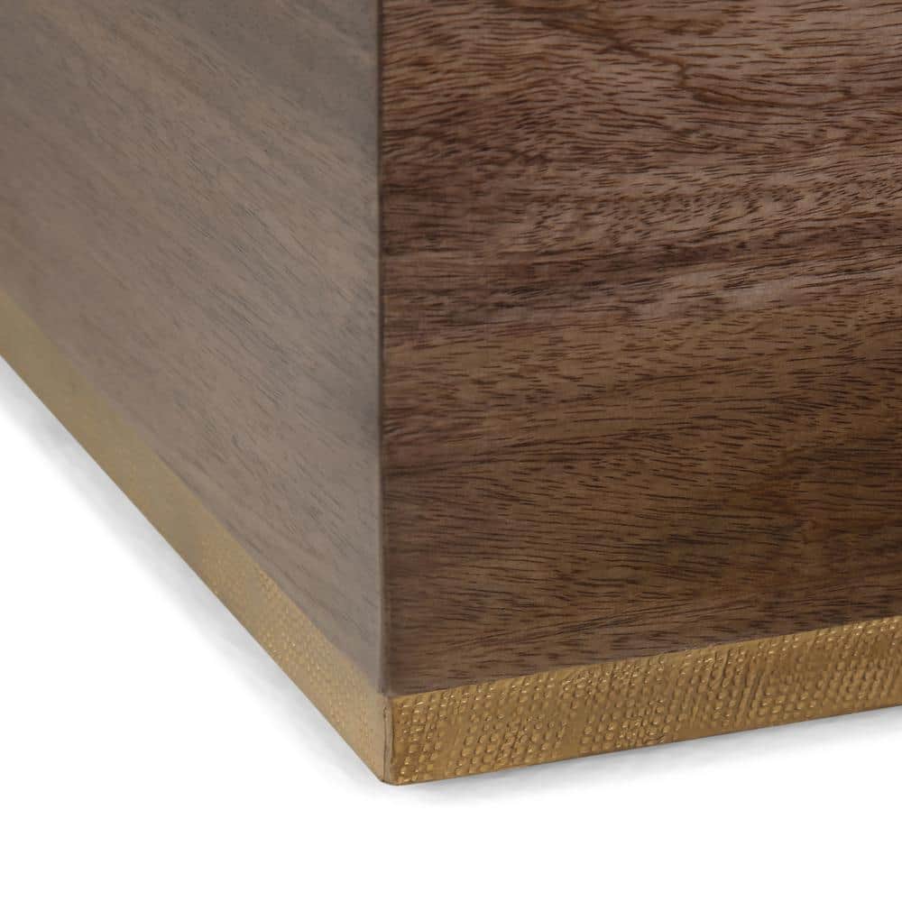 Abba Dark Brown Solid Mango Wood Square Coffee Table