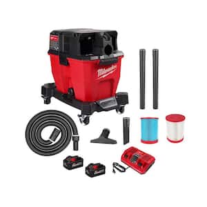 M18 FUEL 9 Gal. Cordless DUAL-BATTERY Wet/Dry Vacuum Kit w/(2) 8.0 ah Batteries w/Additional Large Wet/Dry HEPA Filter