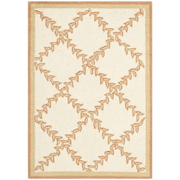 SAFAVIEH Chelsea Ivory/Camel 3 ft. x 4 ft. Border Area Rug