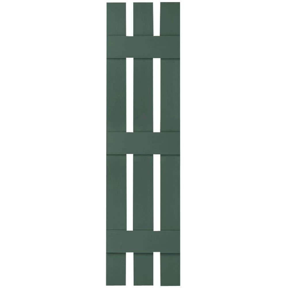 12 in. x 56 in. Lifetime Vinyl TailorMade Three Board Spaced Board and Batten Shutters Pair Forest Green price history on PriceWatchPro