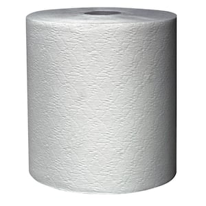 8 in. x 425 ft. White Non-Perforated Hard-Roll Paper Towels (12 Rolls)