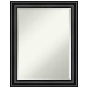 Grand Black Narrow 22 in. H x 28 in. W Framed Wall Mirror