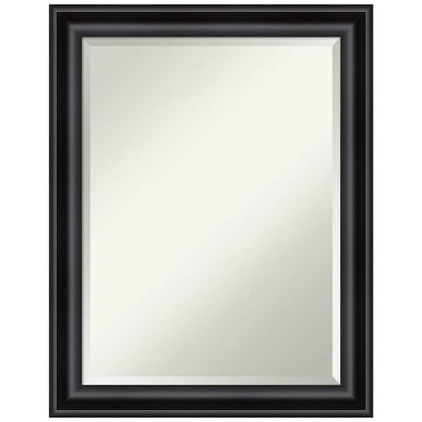 Amanti Art Grand Black Narrow 22 in. H x 28 in. W Framed Wall Mirror