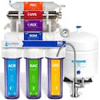 Express Water UV Reverse Osmosis Water Filtration System - 11 Stage UV Water Filter with Faucet and Tank - 100 GDP