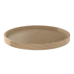 1-Shelf Natural Maple Wood 18 in. Lazy Susan Wooden Circle with Swivel Bearings