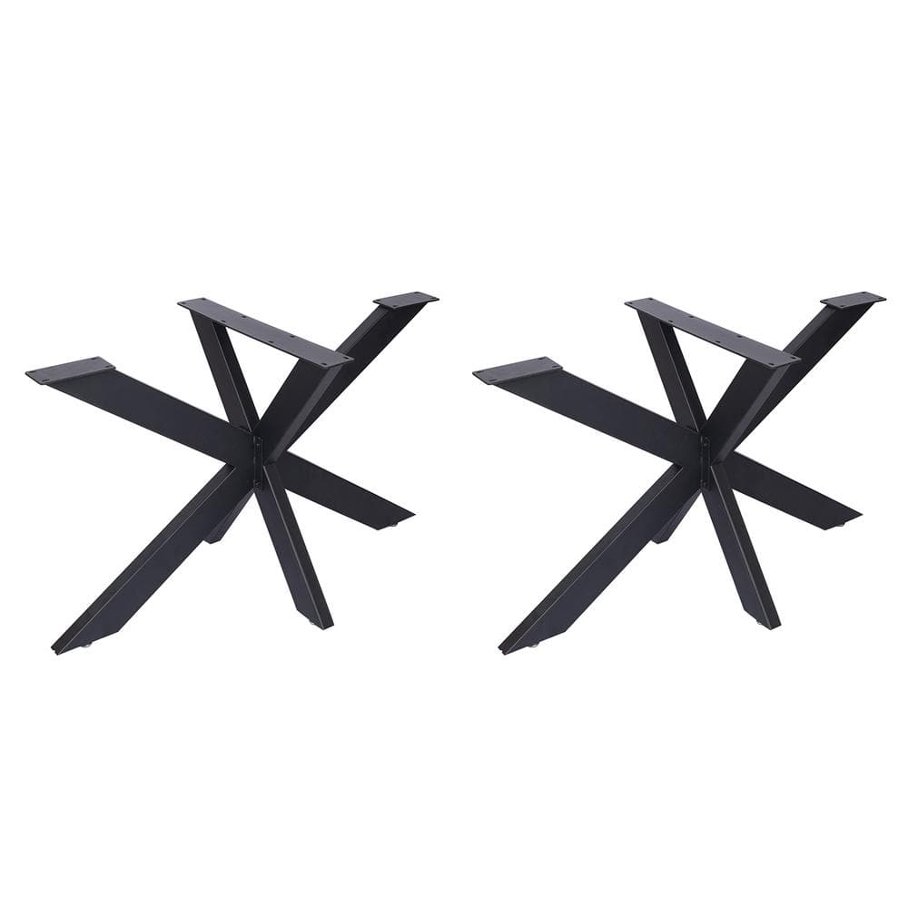 59 in. x 29 in. Heavy Duty Steel Spider Table Frame Legs (2-Pack)