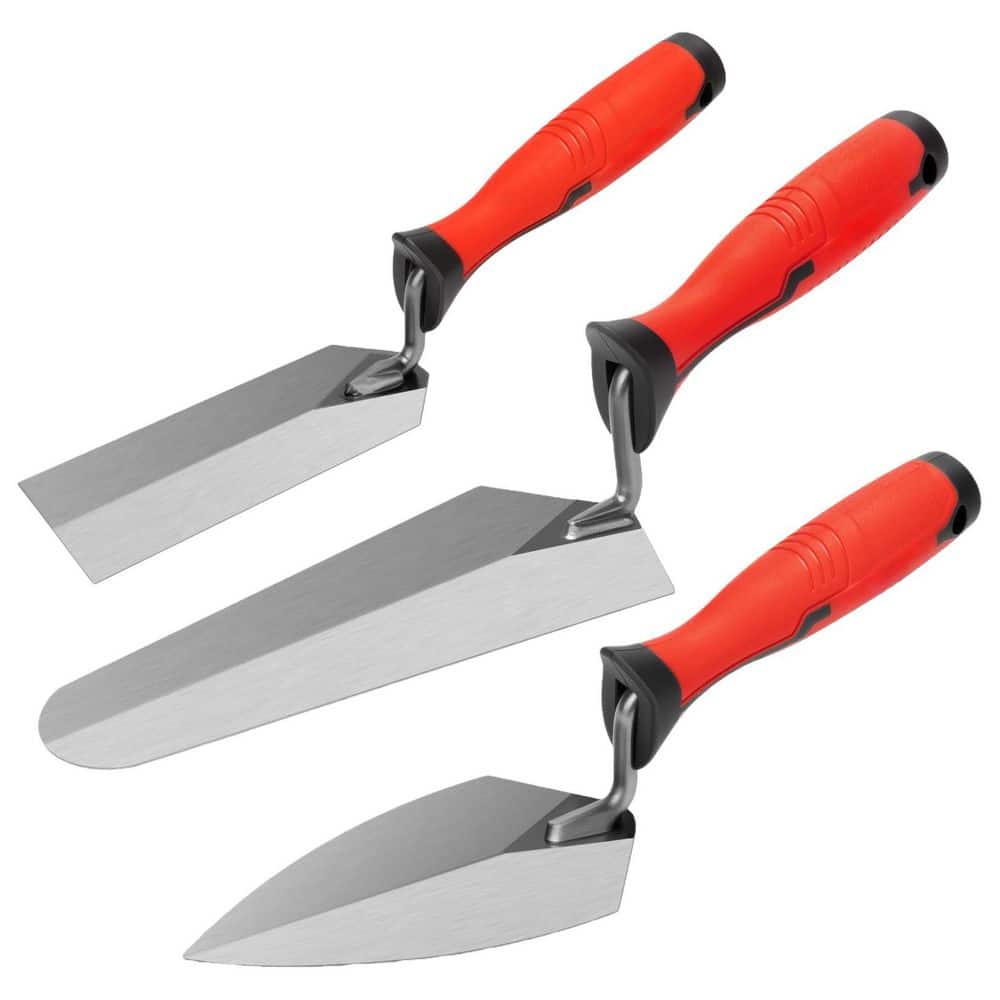 3 Piece Red Carbon Steel Masonry Tools Set, 6 in. Margin Trowel 5.5 in. Pointing and 7 in. Gauging Trowel for Concrete price history on PriceWatchPro