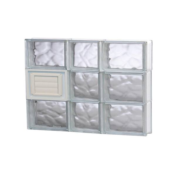 Clearly Secure 21.25 in. x 17.25 in. x 3.125 in. Frameless Wave Pattern ...