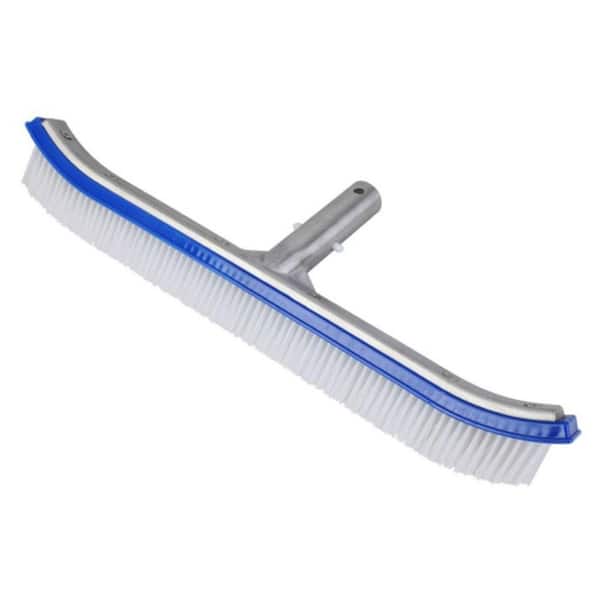 17 in. Swimming Pool and Spa Brush with Deluxe Nylon Bristles and Aluminum Back