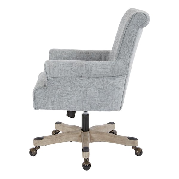 OSP Home Furnishings Megan Mist Fabric Office Chair with Grey Wash Wood  MEGSA-MC6 - The Home Depot