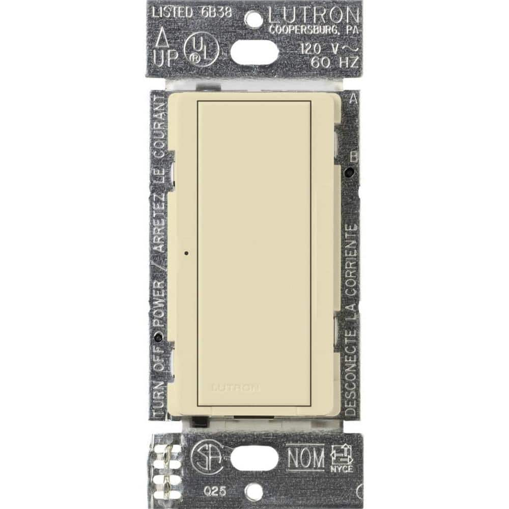 Lutron Maestro Digital Switch, On/Off 8-Amp/Multi-Location, Almond (MA-S8AM-AL)