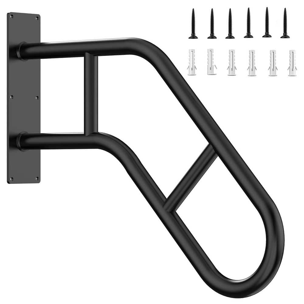 22.8 in. U-Shaped Step Handrail for Outdoor Step 1-Pack for Indoor Outdoor 1-3 Step Safety Support price history on PriceWatchPro