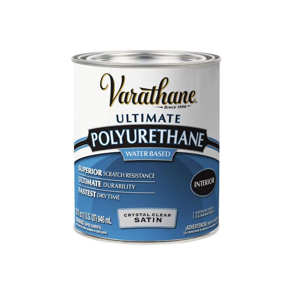 Varathane 1 qt. Clear Satin Water-Based Interior Polyurethane 200241H