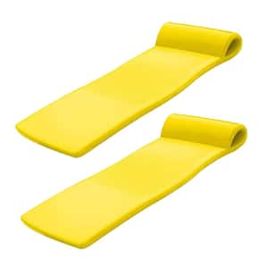 Texas Recreation Sunsation 70 in. Yellow Foam Raft Lounger Pool Float (2-Pack)