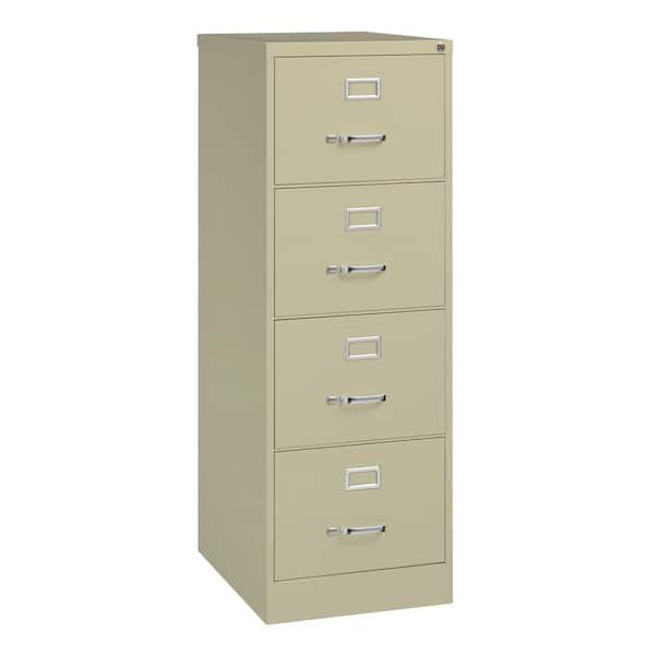 Hirsh 25 in. D 4-Drawer Putty Metal Legal Width 18 in. W Vertical File Cabinet Commercial Grade