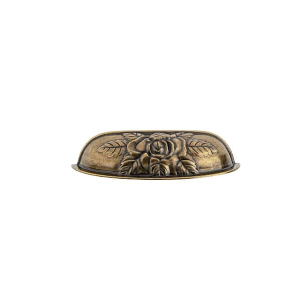Richelieu Provence 3-3/4-in (96mm) Center to Center Antique English Oval Cup Drawer Pull