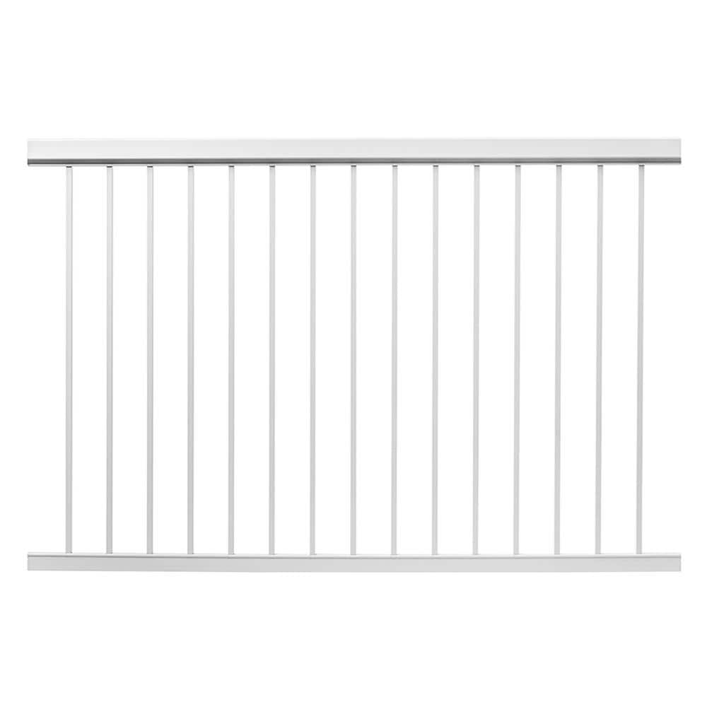 Stanford 36 in. White Aluminum Railing Kit for Decks and Porches