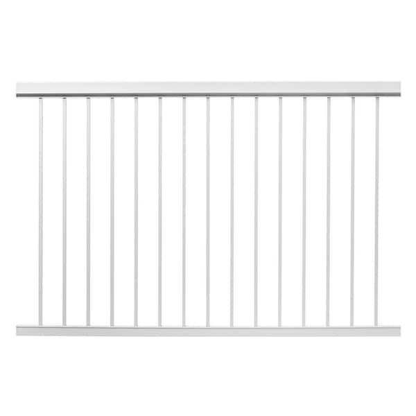 Vista 42 in. H x 72 in. W White Aluminum Level Rail Kit