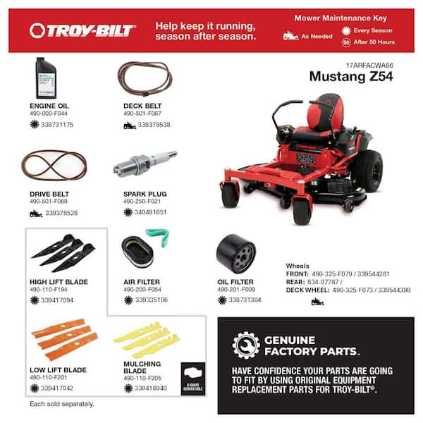 Troy-Bilt Mustang 54 in. 24 HP V-Twin Kohler 7000 Series Engine