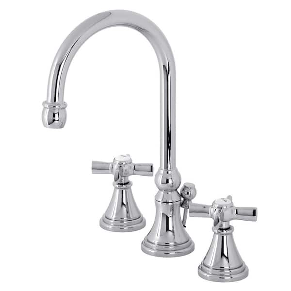 Kingston Brass Millennium 8 in. Widespread 2-Handle Bathroom Faucet in Polished Chrome