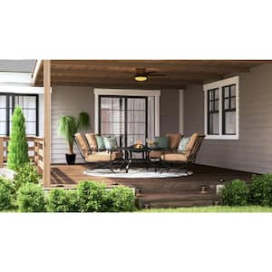 Roanoke 48 in. LED Indoor/Outdoor Natural Iron Ceiling Fan with Light Kit
