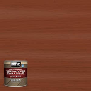 8 oz. #ST-142 Cappuccino Semi-Transparent Waterproofing Exterior Wood Stain and Sealer Sample